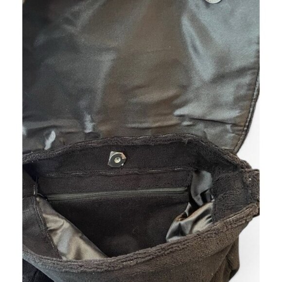 Chanel Precision Black Coco Mark Logo Crossbody Shoulder Bag Faux Fur Authentic - Picture 8 of 9